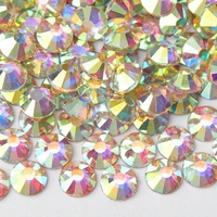 Strass électroplaqués blancs pour nail art, autocollants plats ronds DIY, accessoires de décoration pour coques de téléphone et poupées, tailles SS3-SS20
