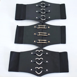 Cinturón Corsé Ultra Ancho de PU al por Mayor para Mujer, Cinturón Decorativo para Vestido, Estilo Casual, Faja Elástica para Ropa de Mujer - Product Image 1