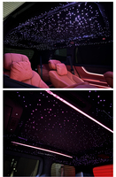 Kit de 1800 fibres optiques pour ciel étoilé, kit d'éclairage LED pour plafond de voiture à changement de couleur, étoiles filantes, 0,5 mm