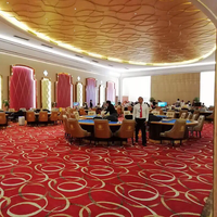 Moquette murale ignifuge B1 en nylon teint en masse imprimé, antistatique, pour hall d'entrée, cinéma, salle de jeux, casino