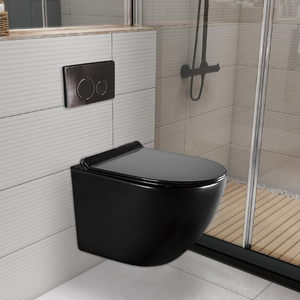 Vente directe usine – Toilettes murales en céramique pour salle de bain, chasse d'eau Tornado, double chasse, <span class=keywords><strong>WC</strong></span> suspendus - Product Image 5