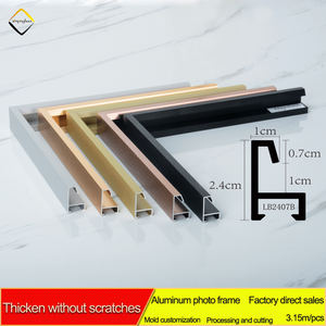 LB2407B Factory Wholesale Custom Size Metal Photo Frame Poster Aluminium Picture Frames Moulding <strong>Aluminum</strong> <strong>Profile</strong> - Product Image 6