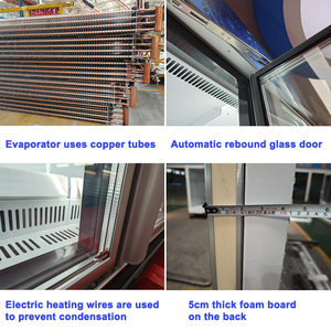 Congelador vertical de exhibición con puerta de vidrio y refrigeración por aire para alimentos congelados de supermercado - Product Image 6