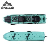 Kayak de Pesca Modular LSF de 4.45m para 2 Personas con Función de Deriva, Construcción Estable y Duradera de HDPE para Uso en el Mar y al Aire Libre