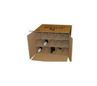 Boîte en carton ondulé recyclable personnalisée pour verres à vin, bouteilles, tasses, verrerie, emballage d'expédition, inserts sécurisés, gaufrage, revêtement UV