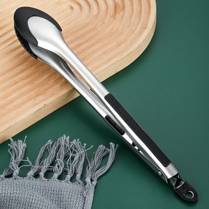 Pinces de cuisine en acier inoxydable avec embouts en silicone antidérapants, pinces à viande pour buffet, pinces à bœuf pour grillades, outils de barbecue, ustensiles de cuisine - Product Image 3