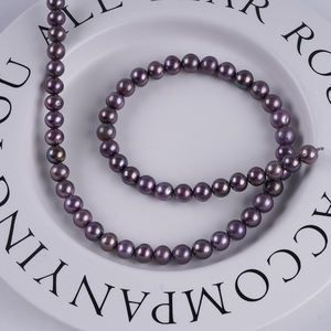 Lila Runde Form Natürliche Süßwasserperlen-Strang Sehr Gute Qualität für Schmuckherstellung - Product Image 3