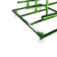Système de rangement roulant à cantilever léger sans poutre pour entrepôt, avec barres en aluminium pour cadres de portes/fenêtres suspendus