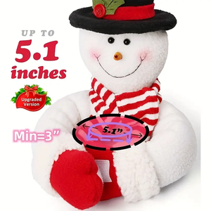 Hot Selling <b>Christmas</b> Decor Stereoscopic Cartoon Curtain Decoration Old Snowman Home Curtain Door Curtain Buckle - Product Image 3