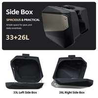 Sacoches latérales de moto compatibles avec Honda Forza 750, coffre de rangement rigide à dégagement rapide, gauche et droite, 33L/26L