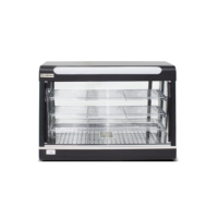 Chauffe-plats en verre cuvé de comptoir Chauffe-plats portable en acier inoxydable pour traiteur