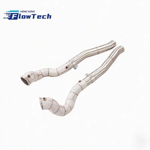 ท่อลง (Downpipe) สแตนเลส 304 พร้อมแผ่นกันความร้อน สำหรับ Ferrari GTC4 3.9T - Product Image 2