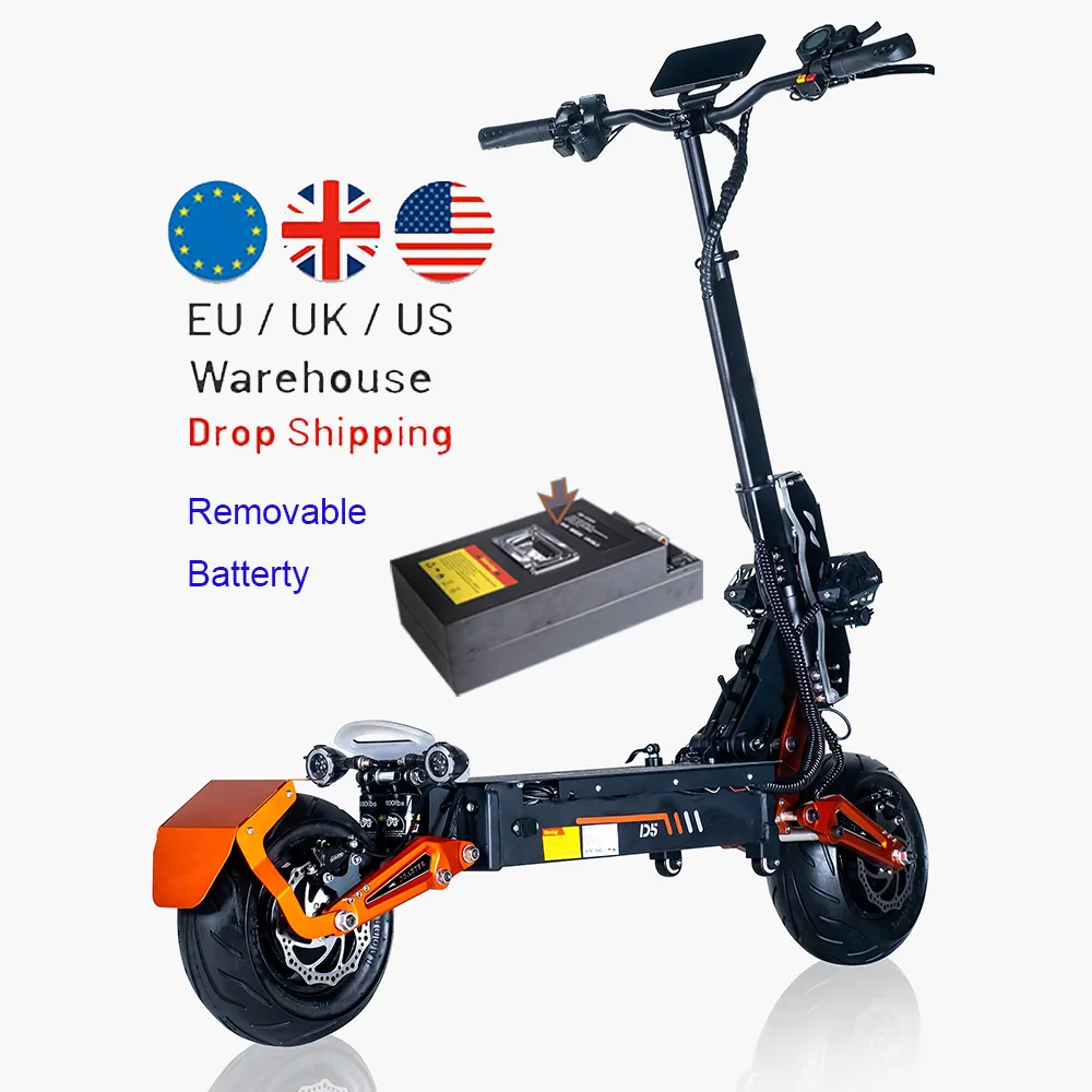 Free shipping Obarter D5 5000w 12 inch 48v 35ah removable battery scooter electric adult