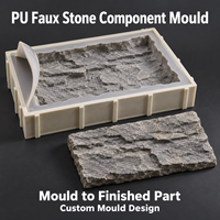 Coque en résine Tietuo + noyau en élastomère, moule en PU pour composants imitation pierre C256-G2, faible rétrécissement, fabricant de Foshan, échantillon rapide
