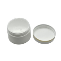 Pots en plastique de haute qualité de 100 g à large ouverture pour crème et lotion visage, avec couvercles à bande dorée, pour contenants cosmétiques