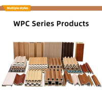 Paneles de Pared WPC/PVC con Textura de Madera para Decoración Interior, Paneles de Pared Acordonados de Compuesto de Madera y Plástico
