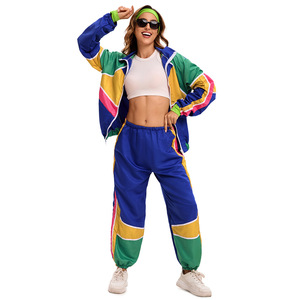Costume de scène rétro années 80 pour <span class=keywords><strong>femme</strong></span>, tenue de danse <span class=keywords><strong>disco</strong></span>, prêt à expédier, fournisseur en gros, tenue de festival - Product Image 1