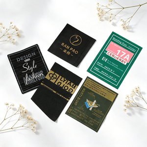 Etiquetas tejidas personalizadas de primera calidad para prendas de vestir, etiquetas tejidas con logotipo claro, etiquetas personalizadas con nombre de marca y códigos de cuidado para ropa de moda. - Product Image 2