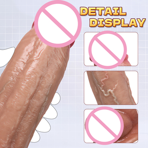 Masturbadores Delove con Forma de Pene Negro Enorme, Juguete Sexual para Adultos, Producto Femenino de Silicona Líquida, Consolador Realista Grande para Mujeres y Hombres - Product Image 4