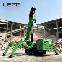 Grue araignée à accès étroit 3 tonnes 5 tonnes à commande sans fil avec flèche télescopique pour l'installation de vitrage de façade