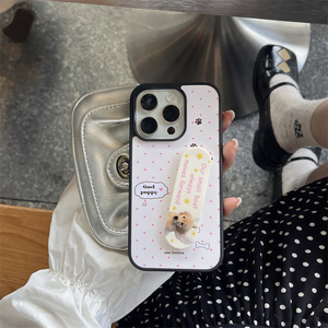 เคสโทรศัพท์แบบตั้งได้ลายจุดลายเท้าสุนัขพร้อมฟิล์มกันรอยสำหรับ iPhone 17 Pro Max 16 15 14 - Product Image 1