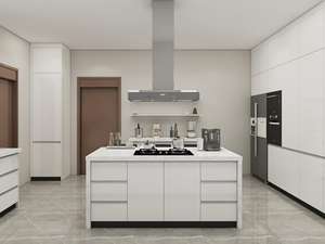 Mueble de Cocina Extraíble con Acabado en Laca Blanca y Construcción de Tablero de Melamina para Uso en Apartamentos - Product Image 6