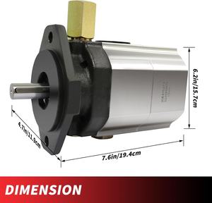 Bomba hidráulica para rajadora de leña, 22 GPM, bomba de engranajes de 2 etapas HI/LO con 3000 PSI, 3600 RPM, de aluminio para rajadoras de leña - Product Image 2