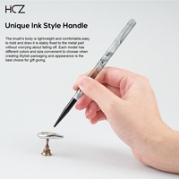 Nouveauté Hechunzi – Pinceaux professionnels pour le nail art avec manche en acrylique et motif encre, pour salon, maison et DIY