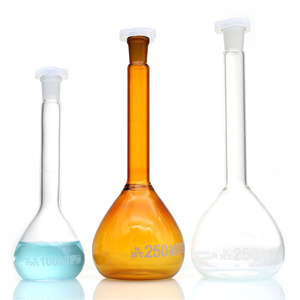 Verrerie de <span class=keywords><strong>chimie</strong></span> 1-5000ml flacon à fond plat flacon jaugé 250ml flacon jaugé pour laboratoire avec bouchon - Product Image 5