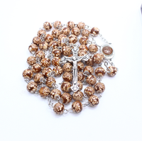 Collier de prière en céramique, chapelet catholique ique, perles d'imitation, ornements religieux, collier croisé, offre spéciale