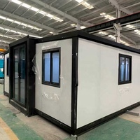Unité mobile pliable industrielle à double aile haute résistance, assemblage rapide pour bureaux de chantier et logements de personnel distancé