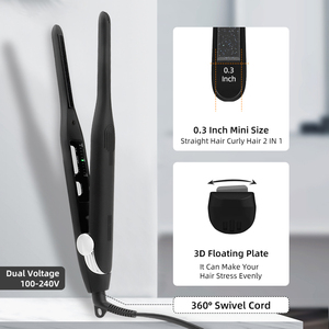 Usine Logo Personnalisé Voyage Portable 0.3 pouces Planchas Para Cabello Petit Crayon Fers Plats pour Cheveux Courts Hommes Barbe - Product Image 5
