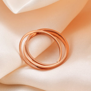 Stainless Steel Three <b>Ring</b> Band 1Mm Unisex Jewelry Geometric Shape Round Design For <b>Couple</b> Or Individual Wear - Product Image 2
