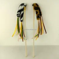 Classique léopard rayure chat baguette jouet écologique doux en peluche Teaser Style Simple bois matériel pour le nettoyage des dents