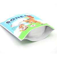 Sachet refermable anti-odeur personnalisé, sac Doypack réutilisable en composite, sachet alimentaire pour animaux de compagnie, emballage en feuille d'aluminium à fond plat