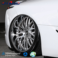 Velg Forged CF 19 20 Inch 5x114.3 2 Piece untuk LC500 Tesla Model 3 Chrome Polished Deep Dish Deep Lip Mesh Rims