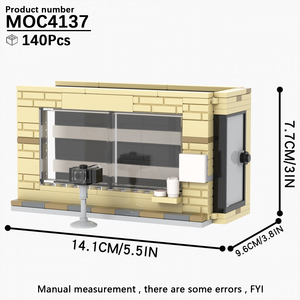 MOC City, Estación de Policía, Área de Detención, Mini Escenas, Modelo de Bloques de Construcción de Plástico para Niños, Juguetes MOC4137 - Product Image 3
