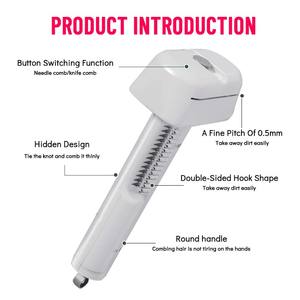 Brosse d'épilation pour chiens et chats, peigne pour nettoyer poils longs et courts, outil de toilettage pour animaux de compagn - Product Image 3