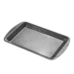 Plateau de service rectangulaire en acier inoxydable plaqué or, style industriel vieilli, fond plat, plat peu profond, vaisselle - Product Image 3