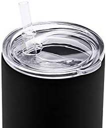 Livraison rapide, gobelet à café droit et fin de 20 oz, en acier inoxydable, avec couvercle en plastique, 25 pièces/boîte - Product Image 2