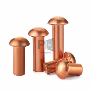 Rivet en cuivre violet à tête demi-ronde GB867-86, rivet en cuivre massif, rivet demi-ronde, clou rond M2-M8 - Product Image 1