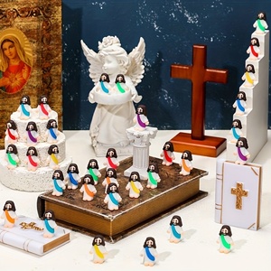 Figurines de Jésus en PVC, design original, mini format de poche, imprimées en typographie, pour jeu de <span class=keywords><strong>cache</strong></span>-<span class=keywords><strong>cache</strong></span>, Pâques et fêtes religieuses, vente en gros - Product Image 4