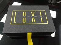 Boîte d'emballage magnétique en carton de luxe avec logo personnalisé, en papier pailleté, pour perruques et extensions capillaires, vente en gros