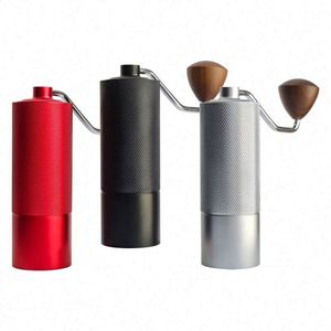 Al-Alloy Body 420 Stainless Steel Burr Homeuse Espresso Mini Small Hand Mill Portable Manual Coffee <b>Grinder</b> with Walnut Knob - Product Image 6
