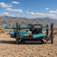 Foreuse à chenilles durable pour puits d'eau, machine de forage DTH diesel, pour forages profonds de 300m à 500m