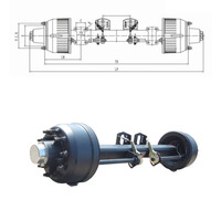Kit d'essieu en acier de 15 tonnes haute performance pour camions et semi-remorques, essieu de remorque américain, fourni directement par l'usine