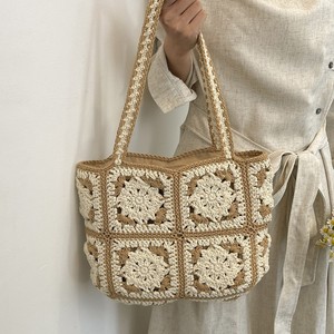 Sac fourre-tout d'été en crochet style Granny pour femme, nouvelle collection 2026, grande capacité, tissé, pour la plage et les sorties - Product Image 4