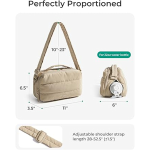 Chic của phụ nữ du lịch Crossbody Puffy Hobo thiết kế Crossbody Ví Chic chai nước với túi - Product Image 3