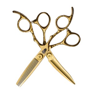 Hairdressing Scissors Set 6 Inch Stainless Steel Salon Grade Haircutting Shears Thinning Shears Flat Shears Professional Hair - Product Image 1