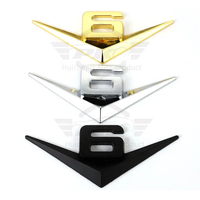 Emblème de coffre de voiture universel en métal 3D V6 V8 pour Mercedes Renault Audi Ford JEEP Toyota Cadillac Chevrolet